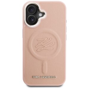 Dėklas Karl Lagerfeld Initial & Metal Logo MagSafe Apple iPhone 16 rožinės spalvos - Image 3