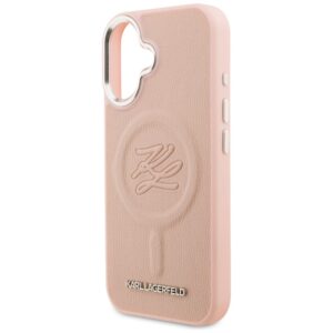 Dėklas Karl Lagerfeld Initial & Metal Logo MagSafe Apple iPhone 16 rožinės spalvos - Image 6