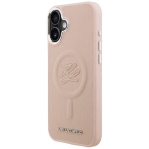Dėklas Karl Lagerfeld Initial & Metal Logo MagSafe Apple iPhone 16 Plus rožinės spalvos - Image 2