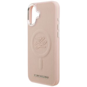 Dėklas Karl Lagerfeld Initial & Metal Logo MagSafe Apple iPhone 16 Plus rožinės spalvos - Image 6