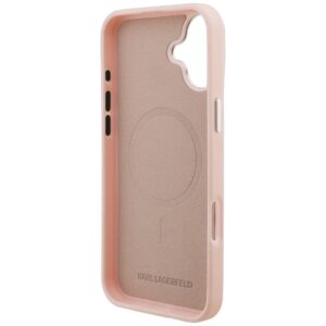 Dėklas Karl Lagerfeld Initial & Metal Logo MagSafe Apple iPhone 16 Plus rožinės spalvos - Image 7