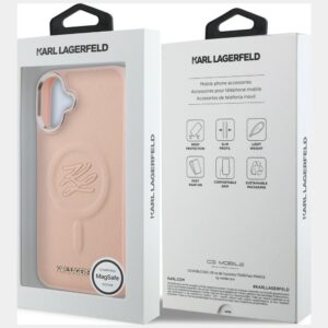 Dėklas Karl Lagerfeld Initial & Metal Logo MagSafe Apple iPhone 16 Plus rožinės spalvos - Image 8