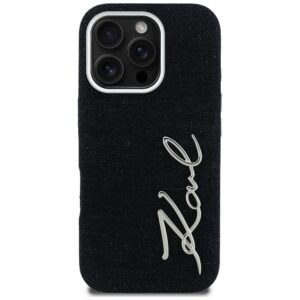 Dėklas Karl Lagerfeld FW Jeans Signature Logo Apple iPhone 16 Pro juodos spalvos - Image 3