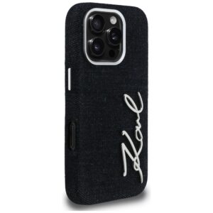 Dėklas Karl Lagerfeld FW Jeans Signature Logo Apple iPhone 16 Pro juodos spalvos - Image 4