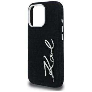 Dėklas Karl Lagerfeld FW Jeans Signature Logo Apple iPhone 16 Pro Max juodos spalvos - Image 6