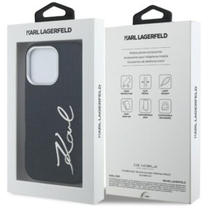 Dėklas Karl Lagerfeld FW Jeans Signature Logo Apple iPhone 16 Pro Max juodos spalvos - Image 8