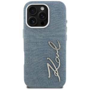 Dėklas Karl Lagerfeld FW Jeans Signature Logo Apple iPhone 16 Pro Max blue - Image 3