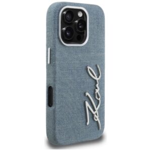 Dėklas Karl Lagerfeld FW Jeans Signature Logo Apple iPhone 16 Pro Max blue - Image 4
