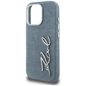 Dėklas Karl Lagerfeld FW Jeans Signature Logo Apple iPhone 16 Pro Max blue - Image 6