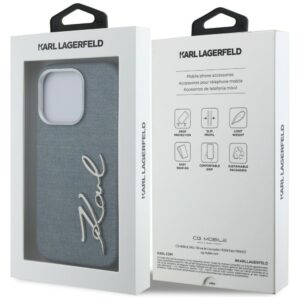 Dėklas Karl Lagerfeld FW Jeans Signature Logo Apple iPhone 16 Pro Max blue - Image 8