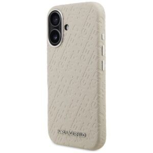 Karl Lagerfeld FW Stamped Karl MagSafe dėklas Apple iPhone 16 beige - Image 2