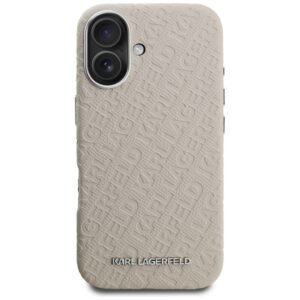 Karl Lagerfeld FW Stamped Karl MagSafe dėklas Apple iPhone 16 beige - Image 3
