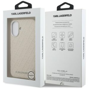Karl Lagerfeld FW Stamped Karl MagSafe dėklas Apple iPhone 16 beige - Image 8