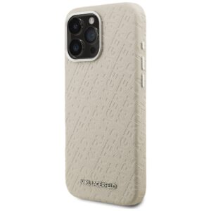 Karl Lagerfeld FW Stamped Karl MagSafe dėklas Apple iPhone 16 Pro Max Beige - Image 2