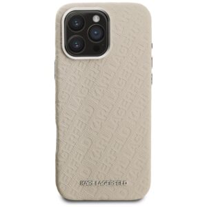 Karl Lagerfeld FW Stamped Karl MagSafe dėklas Apple iPhone 16 Pro Max Beige - Image 3