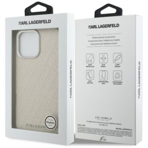 Karl Lagerfeld FW Stamped Karl MagSafe dėklas Apple iPhone 16 Pro Max Beige - Image 8
