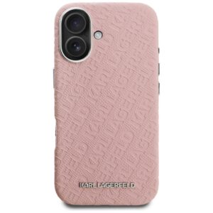 Karl Lagerfeld FW Stamped Karl MagSafe dėklas Apple iPhone 16 rožinės spalvos - Image 3