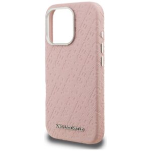 Karl Lagerfeld FW Stamped Karl MagSafe dėklas Apple iPhone 16 Pro rožinės spalvos - Image 6