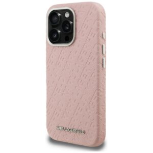 Karl Lagerfeld FW Stamped Karl MagSafe dėklas Apple iPhone 16 Pro Max rožinės spalvos - Image 2