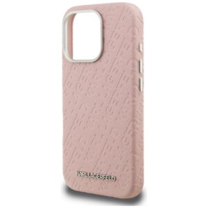 Karl Lagerfeld FW Stamped Karl MagSafe dėklas Apple iPhone 16 Pro Max rožinės spalvos - Image 6