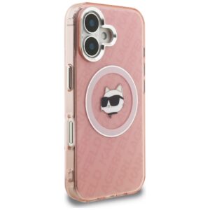 Dėklas Karl Lagerfeld IML Choupette Head Logo MagSafe Apple iPhone 16 rožinės spalvos - Image 4
