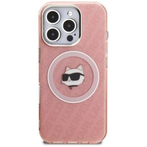 Dėklas Karl Lagerfeld IML Choupette Head Logo MagSafe Apple iPhone 16 Pro rožinės spalvos - Image 3