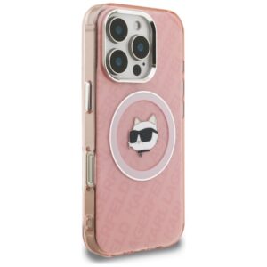 Dėklas Karl Lagerfeld IML Choupette Head Logo MagSafe Apple iPhone 16 Pro rožinės spalvos - Image 4