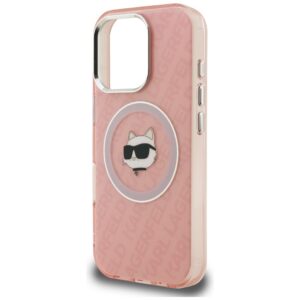 Dėklas Karl Lagerfeld IML Choupette Head Logo MagSafe Apple iPhone 16 Pro rožinės spalvos - Image 6