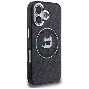 Dėklas Karl Lagerfeld IML Choupette Head Logo MagSafe Apple iPhone 16 juodos spalvos - Image 4
