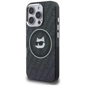 Dėklas Karl Lagerfeld IML Choupette Head Logo MagSafe Apple iPhone 16 Pro juodos spalvos - Image 2