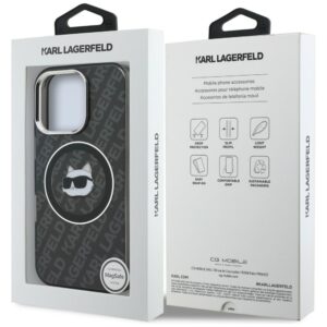 Dėklas Karl Lagerfeld IML Choupette Head Logo MagSafe Apple iPhone 16 Pro juodos spalvos - Image 8