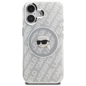 Dėklas Karl Lagerfeld IML Karl Head Logo MagSafe Apple iPhone 16 pilkos spalvos - Image 3