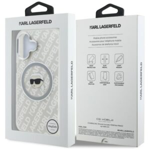 Dėklas Karl Lagerfeld IML Karl Head Logo MagSafe Apple iPhone 16 pilkos spalvos - Image 8