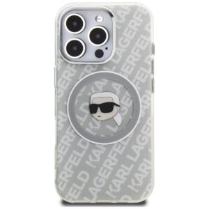 Dėklas Karl Lagerfeld IML Karl Head Logo MagSafe Apple iPhone 16 Pro pilkos spalvos - Image 3