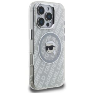 Dėklas Karl Lagerfeld IML Karl Head Logo MagSafe Apple iPhone 16 Pro pilkos spalvos - Image 4