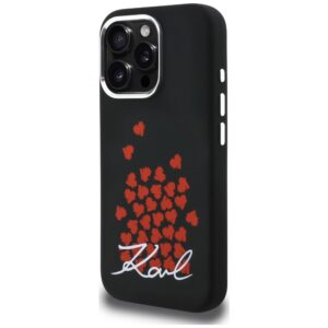 Dėklas Karl Lagerfeld Silicone Heart Sign Logo MagSafe Apple iPhone 16 Pro juodos spalvos - Image 2