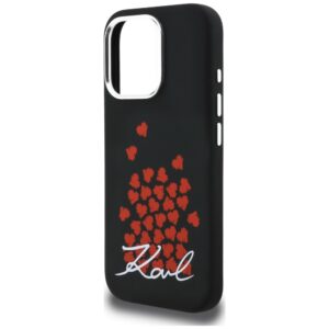 Dėklas Karl Lagerfeld Silicone Heart Sign Logo MagSafe Apple iPhone 16 Pro juodos spalvos - Image 6