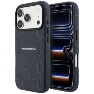 Dėklas Karl Lagerfeld Monogram logo MagSafe Apple iPhone 17 Pro blue