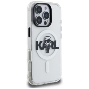 Karl Lagerfeld IML Karl Sketch Logo MagSafe dėklas Apple iPhone 16 Pro Max skaidrus - Image 4