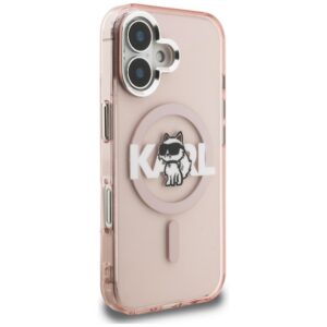 Dėklas Karl Lagerfeld IML Choupette Sketch Logo MagSafe Apple iPhone 16 rožinės spalvos - Image 4