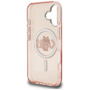 Dėklas Karl Lagerfeld IML Choupette Sketch Logo MagSafe Apple iPhone 16 rožinės spalvos - Image 7