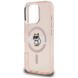 Dėklas Karl Lagerfeld IML Choupette Sketch Logo MagSafe Apple iPhone 16 Pro Max rožinės spalvos - Image 6