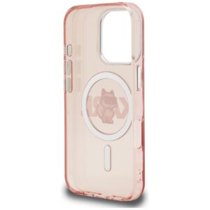 Dėklas Karl Lagerfeld IML Choupette Sketch Logo MagSafe Apple iPhone 16 Pro Max rožinės spalvos - Image 7