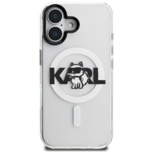 Dėklas Karl Lagerfeld IML Choupette Sketch Logo MagSafe Apple iPhone 16 skaidrus - Image 3