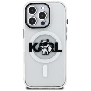 Dėklas Karl Lagerfeld IML Choupette Sketch Logo MagSafe Apple iPhone 16 Pro skaidrus - Image 3