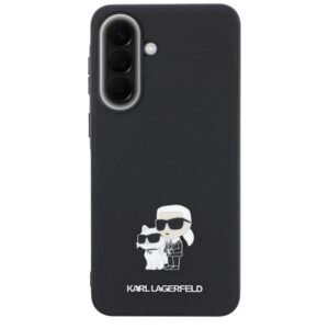 Dėklas Karl Lagerfeld Saffiano w/ Karl&Choupette Metal Logo Samsung Galaxy A57 5G juodos spalvos - Image 3