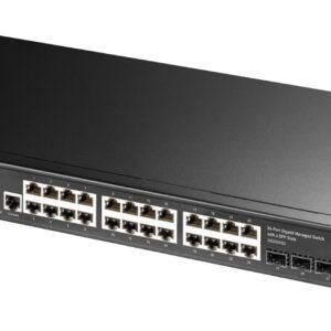 Cudy GS2024S2 tinklo komutatorius Valdomas L2/L3 Gigabit Ethernet (10/100/1000) 1U Juoda - Image 2