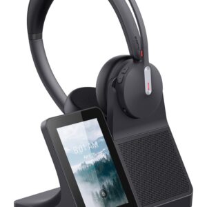 Yealink WH64 Workstation Dual Laisvų rankų įranga Vielinis ir Bevielis Su lankeliu Biuras / skambučių centras C tipo USB Bluetooth Įkrovimo stovas Juoda