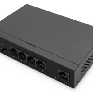 Digitus DN-95330-1 tinklo komutatorius Ne-valdomas Gigabit Ethernet (10/100/1000) Maitinimas per Eternetą (PoE) Juoda