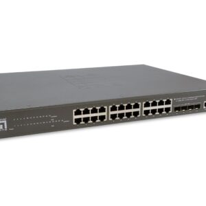 LevelOne GTP-2871 tinklo komutatorius Valdomas L3 Gigabit Ethernet (10/100/1000) Maitinimas per Eternetą (PoE) Pilka - Image 1